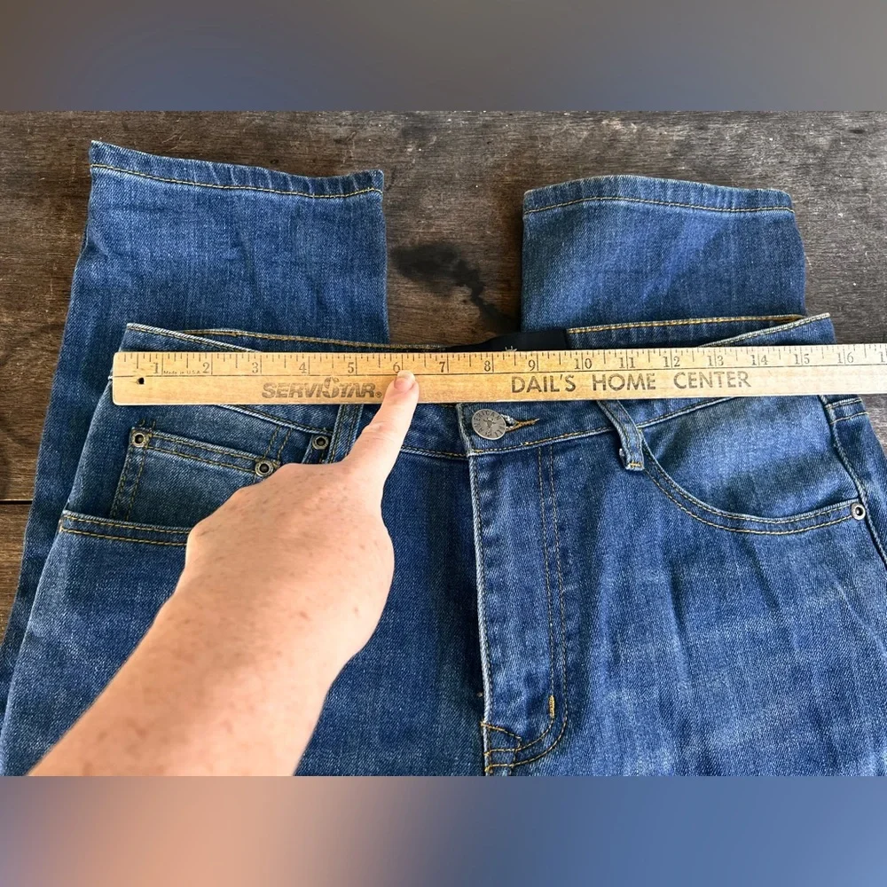 American Tall Jeans Mens Sz  32x37 Carmen Faded Mid Rise Tapered Stretch Denim